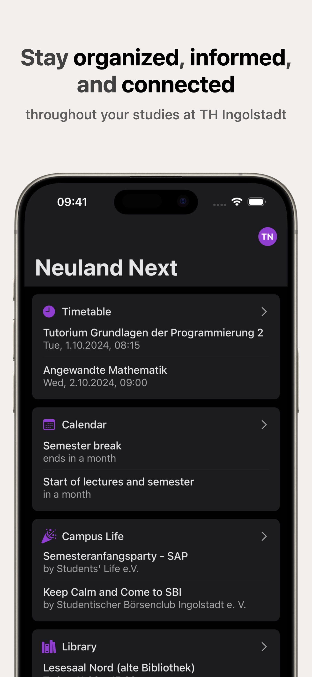 Screenshots of Neuland Next